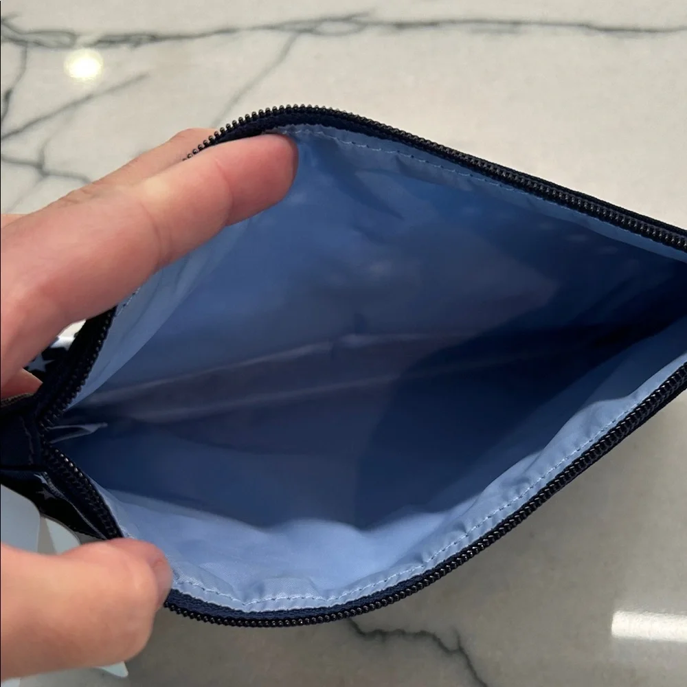 LeSportsac cosmetic clutch in galactic glimmer